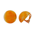 Clip ørering 17mm ravmarmoreret plastik Bouton