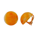 Clip ørering 17mm ravmarmoreret plastik Bouton