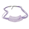 Kæde 54x19mm Hængende rør fladt buet lilla-marmoreret blank plastik 45 cm