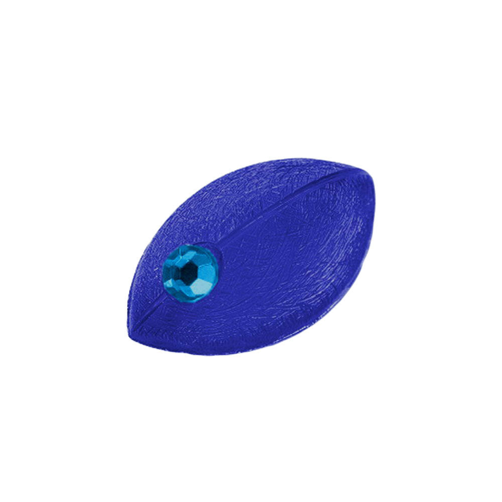 Broche Lapel Pin 35x20x11mm Mus Blå-Transparent Skinnende med lyseblå øje Plastik