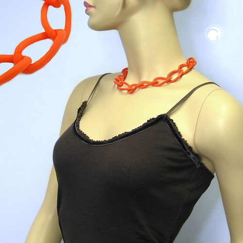 Kæde Bred Rustning Kædeled Plastik abrikos-mat 45 cm