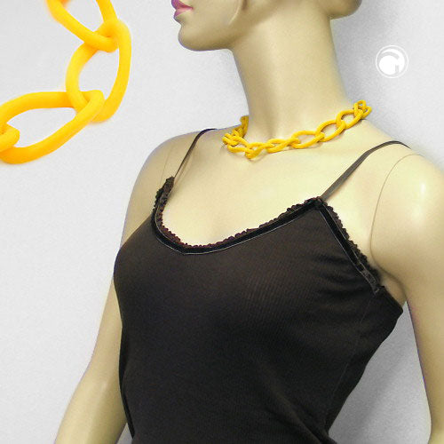 Kæde Bred Rustning Kædeled Plastik Sunny Yellow-mat 45 cm