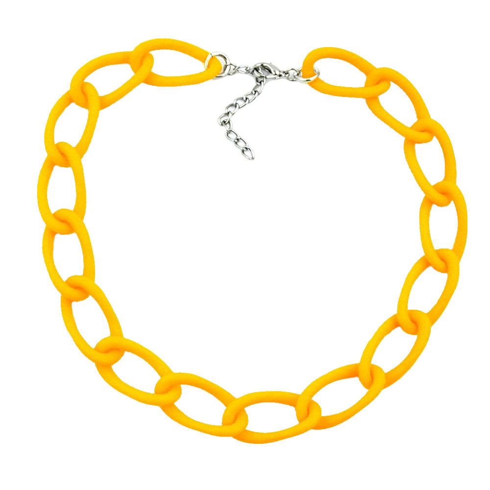 Kæde Bred Rustning Kædeled Plastik Sunny Yellow-mat 45 cm