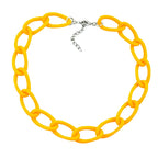 Kæde Bred Rustning Kædeled Plastik Sunny Yellow-mat 45 cm
