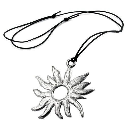 Kæde 68mm Tinvedhæng Sol 110cm