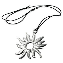 Kæde 68mm Tinvedhæng Sol 110cm