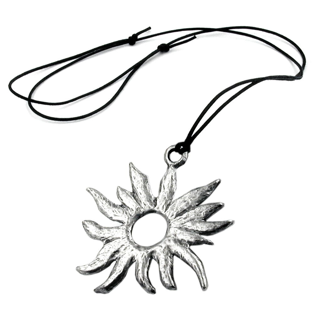 Kæde 68mm Tinvedhæng Sol 110cm