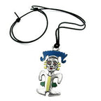 Kæde 50x27mm tin pendantfigur malet 110 cm