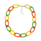 Kædebredpansrede kædeled Plastik gul-abrikosgrøn 45 cm