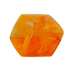 Stofring 45x36x18 mm sekskantet orange-marmoreret blank plastik