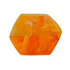 Stofring 45x36x18 mm sekskantet orange-marmoreret blank plastik