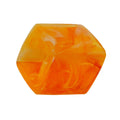 Stofring 45x36x18 mm sekskantet orange-marmoreret blank plastik