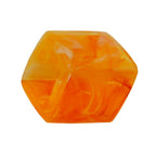 Stofring 45x36x18 mm sekskantet orange-marmoreret blank plastik