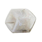 Stofring 45x36x18mm hexagon, krystalgrå marmoreret blank plastik