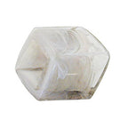 Stofring 45x36x18mm hexagon, krystalgrå marmoreret blank plastik