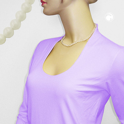 Kæde 6 mm perle plastik krystalcreme 40 cm