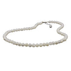 Kæde 6 mm perle plastik krystalcreme 42 cm