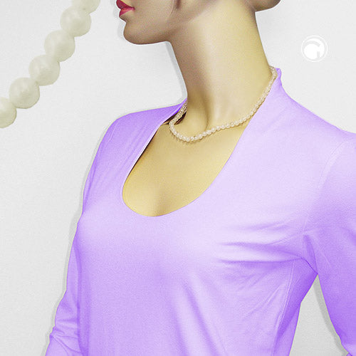 Kæde 6 mm perle plastik krystalcreme 42 cm