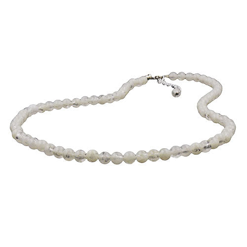 Kæde 6 mm perle plastik krystalcreme 50cm