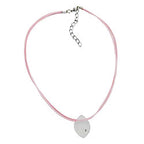 Kædevedhæng Plastik krystal transparent mat Snor pink 38 cm
