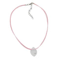 Kædevedhæng Plastik krystal transparent mat Snor pink 38 cm