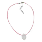Kædevedhæng Plastik krystal transparent mat Snor pink 38 cm