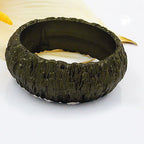 Armbånd 87x28mm Bark oliven-metallic