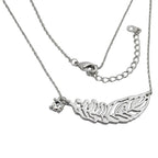 Kæde 34x11mm Metalvedhæng Fjeranker Kæde Rhodium 42cm