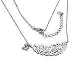 Kæde 34x11mm Metalvedhæng Fjeranker Kæde Rhodium 42cm