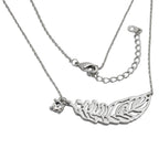 Kæde 34x11mm Metalvedhæng Fjeranker Kæde Rhodium 42cm