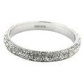 Armbånd 77x10mm metal med 6 rækker hvide glassten