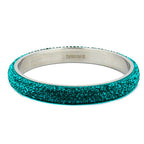 Armbånd 77x10 mm metal med 6 rækker turkise glassten