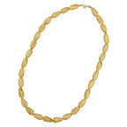 Kæde 20x10mm vinkel perle plastik gul-silke-marmoreret skinnende 60 cm