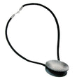 Kæde 58mm metalvedhæng dobbelt skive antracitsnor sort 60cm