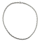 Armbånd 6x6mm ankerkæde Tombak rhodiumbelagt