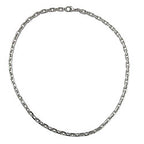 Armbånd 6x6mm ankerkæde Tombak rhodiumbelagt