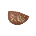 Broche reversnål 37x70x7 mm plastikventilator brun-guld linje