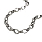 Armbånd 5 mm ankerkæde metal antikt sølv 21 cm