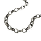 Armbånd 5 mm ankerkæde metal antikt sølv 21 cm
