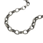 Armbånd 5 mm ankerkæde metal antikt sølv 21 cm