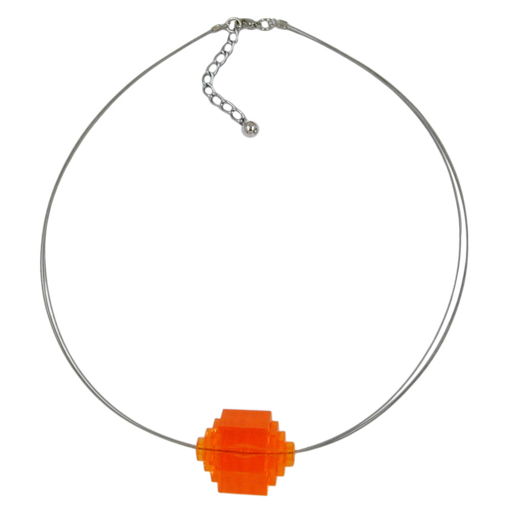 Kædetråd Kædetrinskugle Orange-Gennemsigtige Plastikperler 45 cm