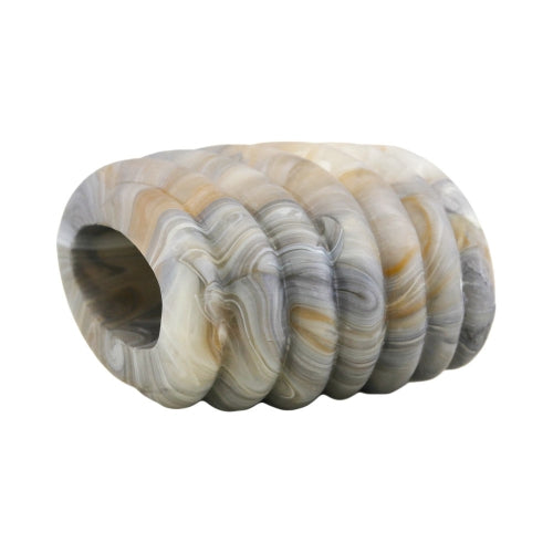 Stofring 35x34x23mm spiral plast grå-beige-marmoreret mat mat