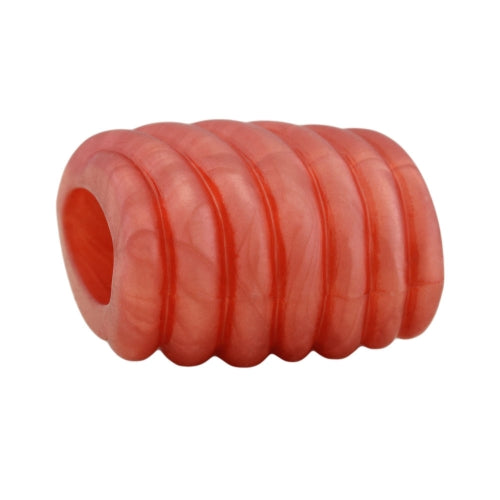 Stofring 35x34x23mm spiralplastik koralrød silkemat