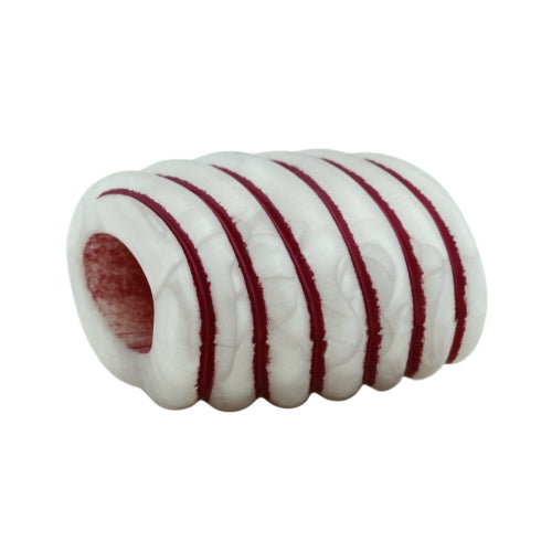 Stofring 35x34x23mm spiralplastik voksagtig hvid bordeaux mat