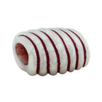 Stofring 35x34x23mm spiralplastik voksagtig hvid bordeaux mat