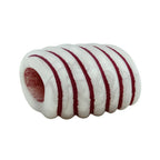 Stofring 35x34x23mm spiralplastik voksagtig hvid bordeaux mat