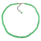 Kæde 6 mm perleplastik kiwi-transparent 42 cm