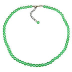 Kæde 6 mm perleplastik kiwi-transparent 42 cm