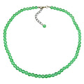 Kæde 6 mm perleplastik kiwi-transparent 42 cm