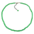 Kæde 6 mm perleplastik kiwi-transparent 42 cm